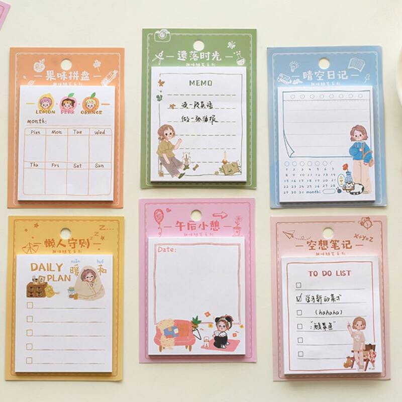

1pc Random Cartoon Sticky Note, Multicolor