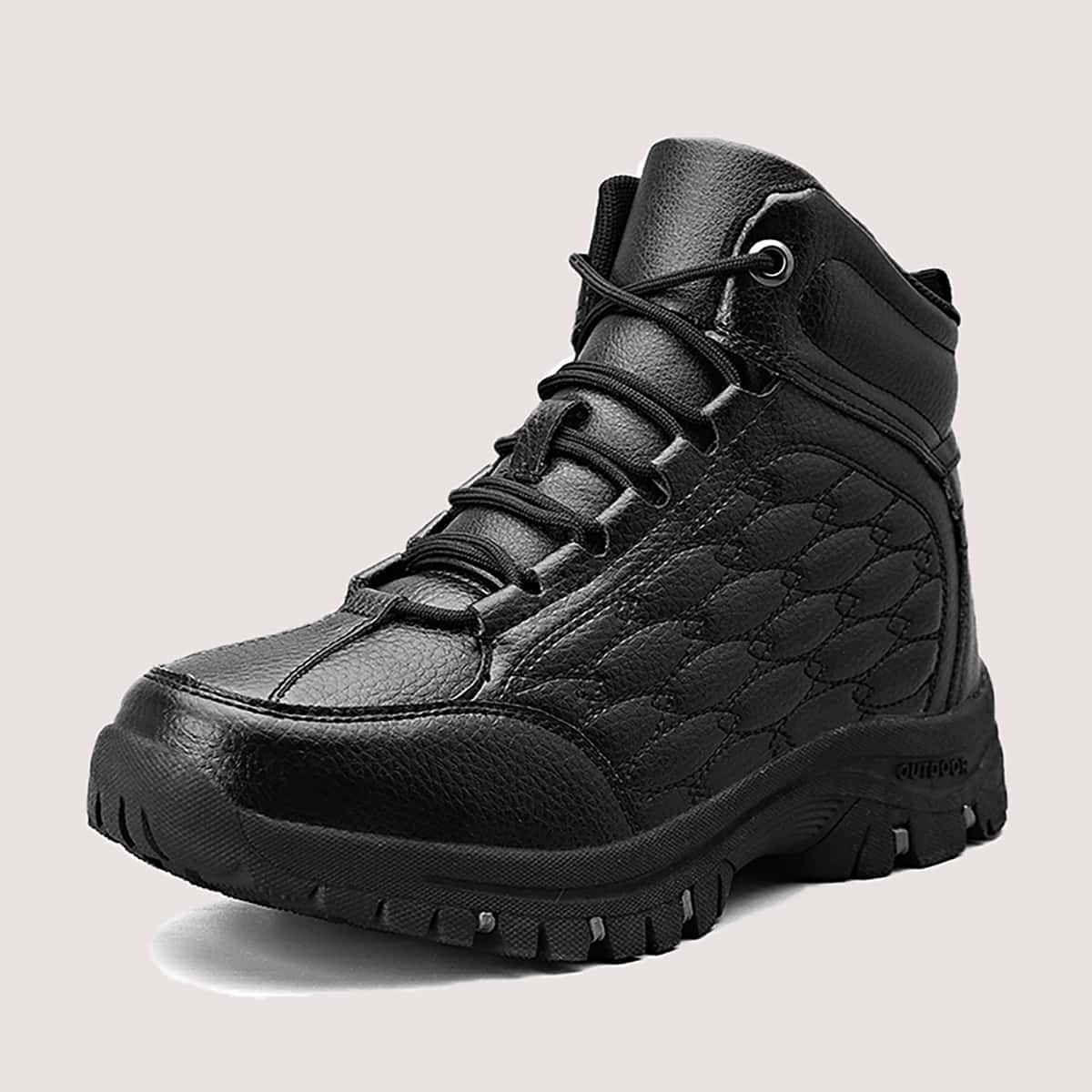 

Guys Lace-up Front Ankle Boots, Black