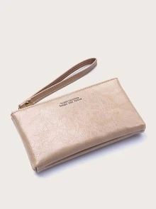 Monedero largo con estampado de letra - Albaricoque - Ver 4