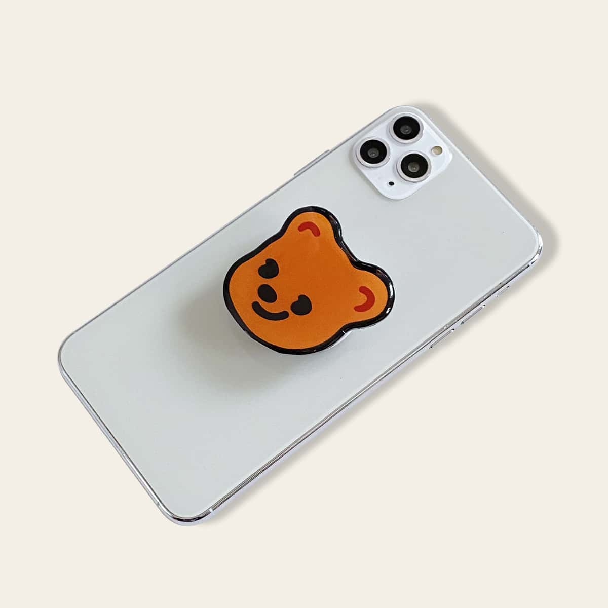

Cartoon Shaped Stand-Out Phone Holder, Coffee brown