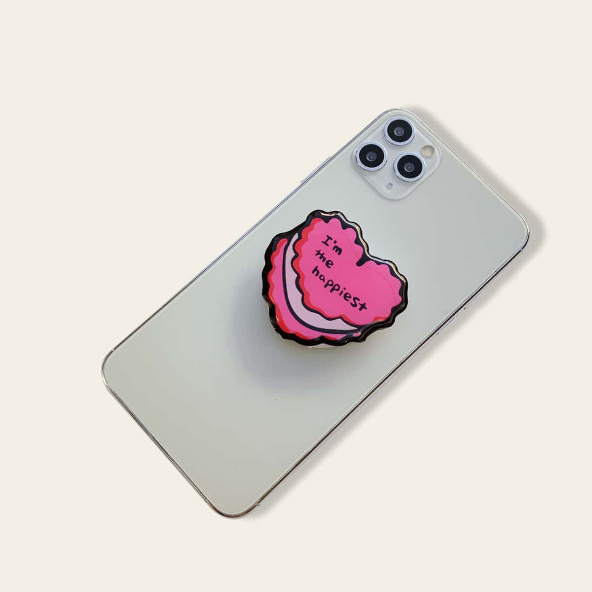

Heart Shaped Stand-Out Phone Holder, Pink
