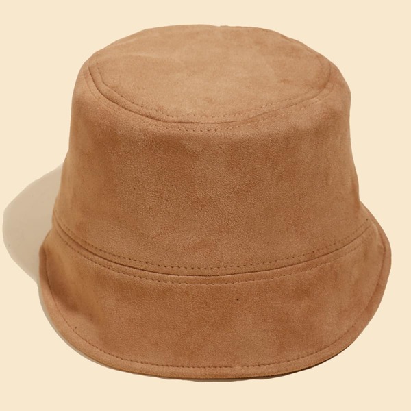 

Suede Bucket Hat, Brown