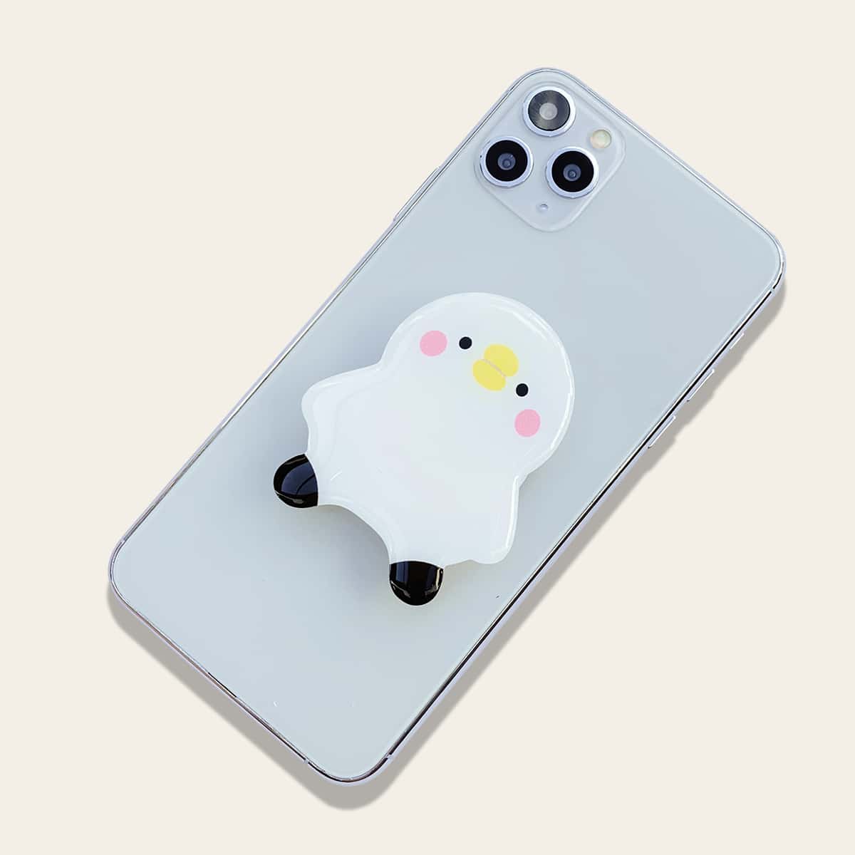 

Cartoon Shaped Stand-Out Phone Holder, White