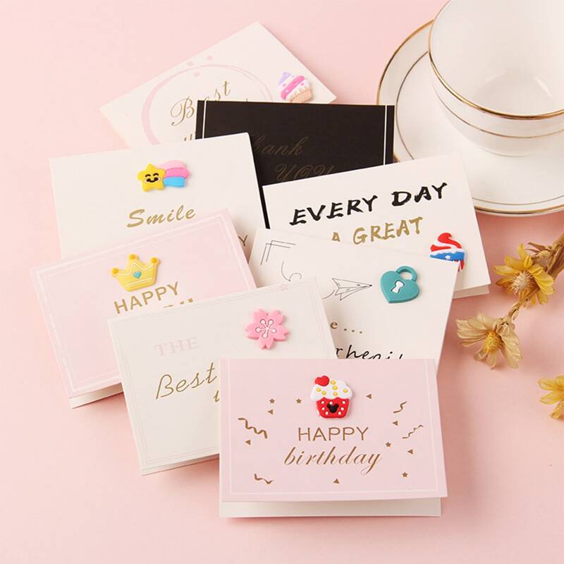 

10pcs Random Cartoon Greeting Card, Multicolor