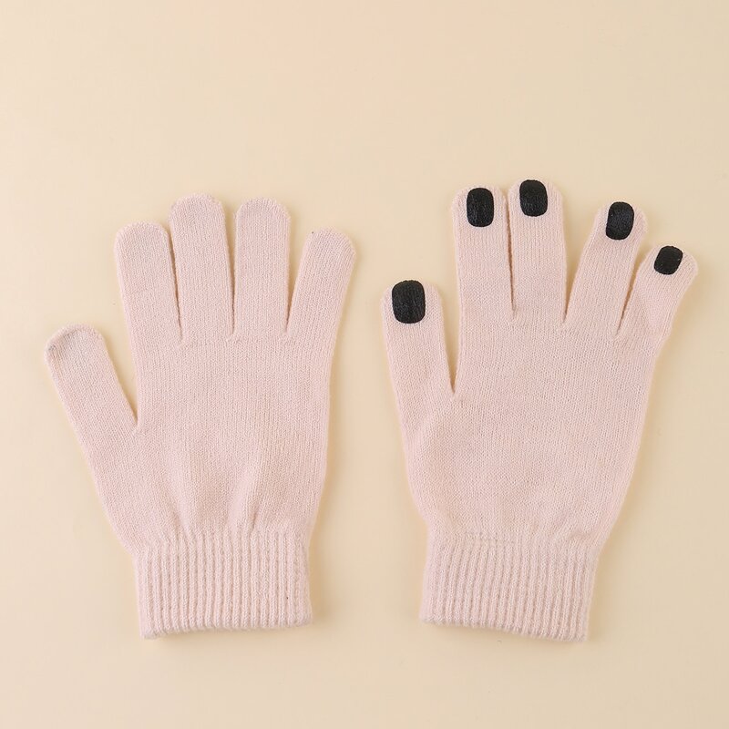

Simple Knit Gloves, White