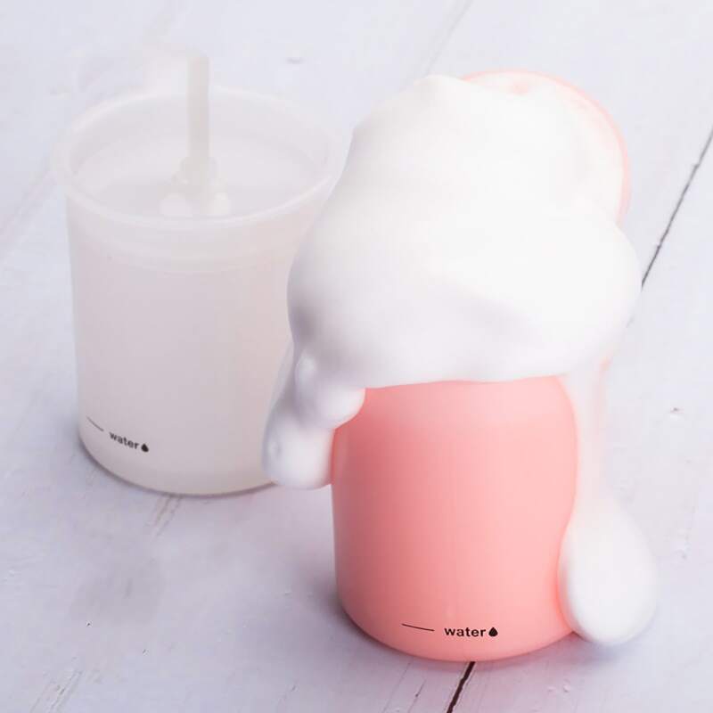 

1pc Random Face Cleaner Bubbler Cup, Pink
