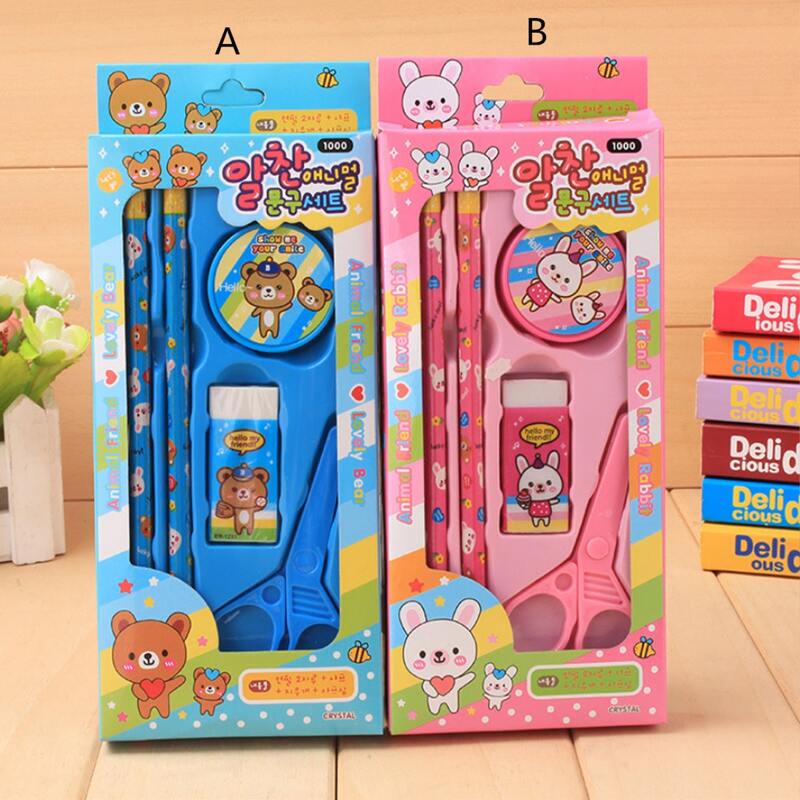 

1box Cartoon Stationary Set, Multicolor