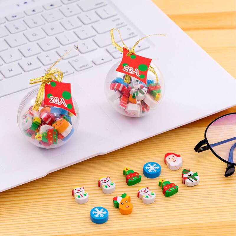 

20pcs Christmas Design Eraser, Multicolor