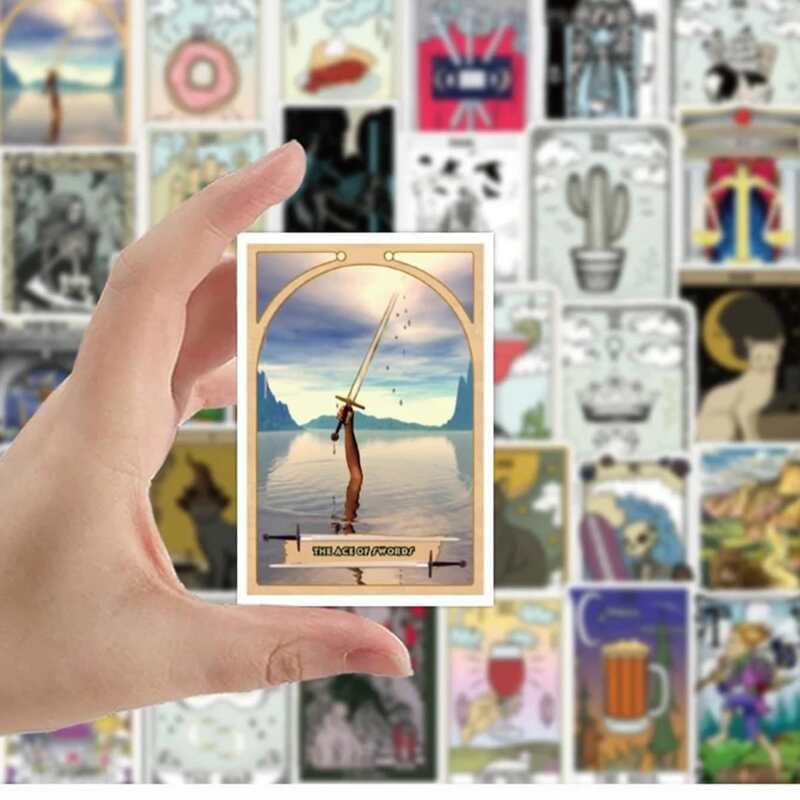 

50pcs Tarot Sticker, Multicolor