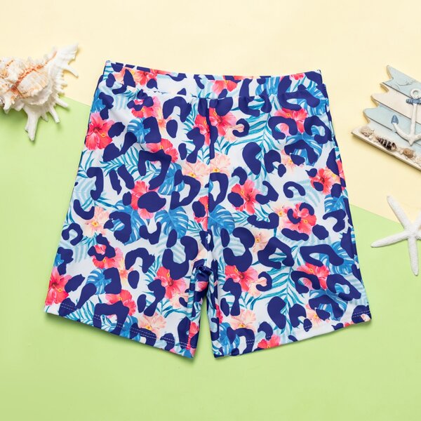 

Boys Leopard & Tropical Swim Shorts, Multicolor