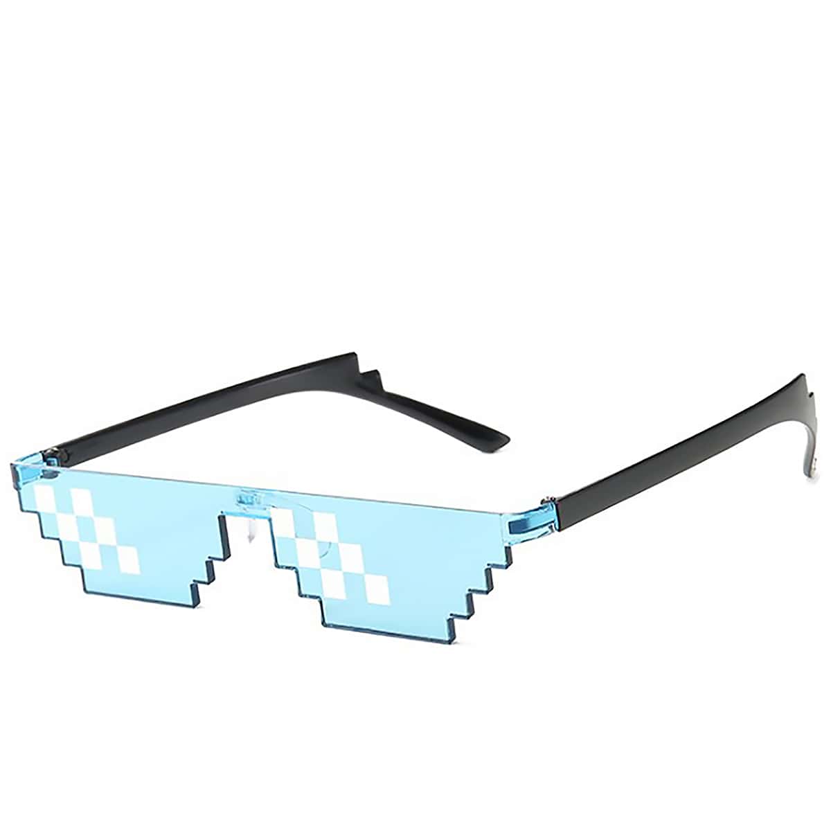 

Mosaic Frame Flat Top Sunglasses, Baby blue