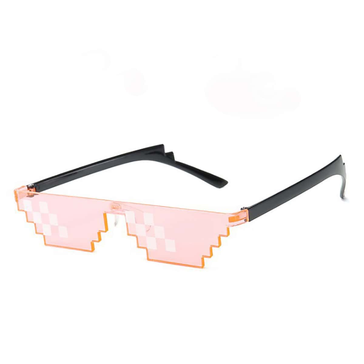 

Mosaic Frame Flat Top Sunglasses, Pink