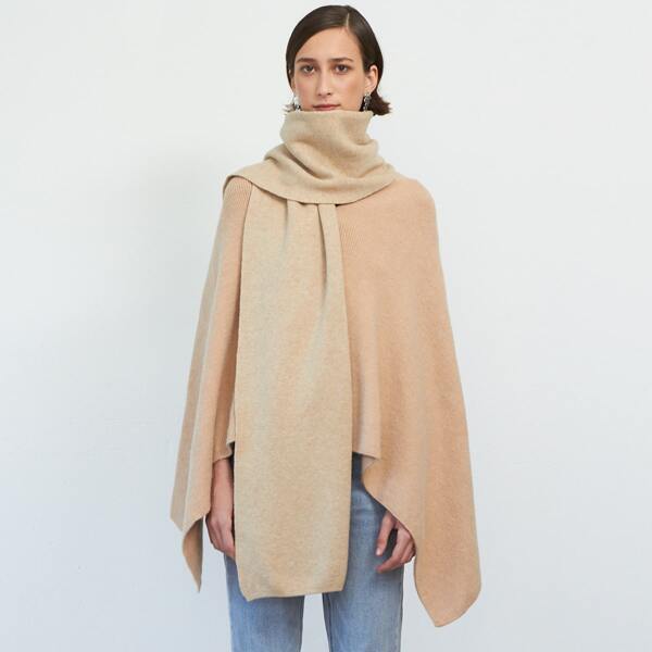 

VISCOSE FUZZY SCARF, Khaki
