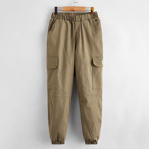 

Boys Pocket Detail Cargo Pants, Brown