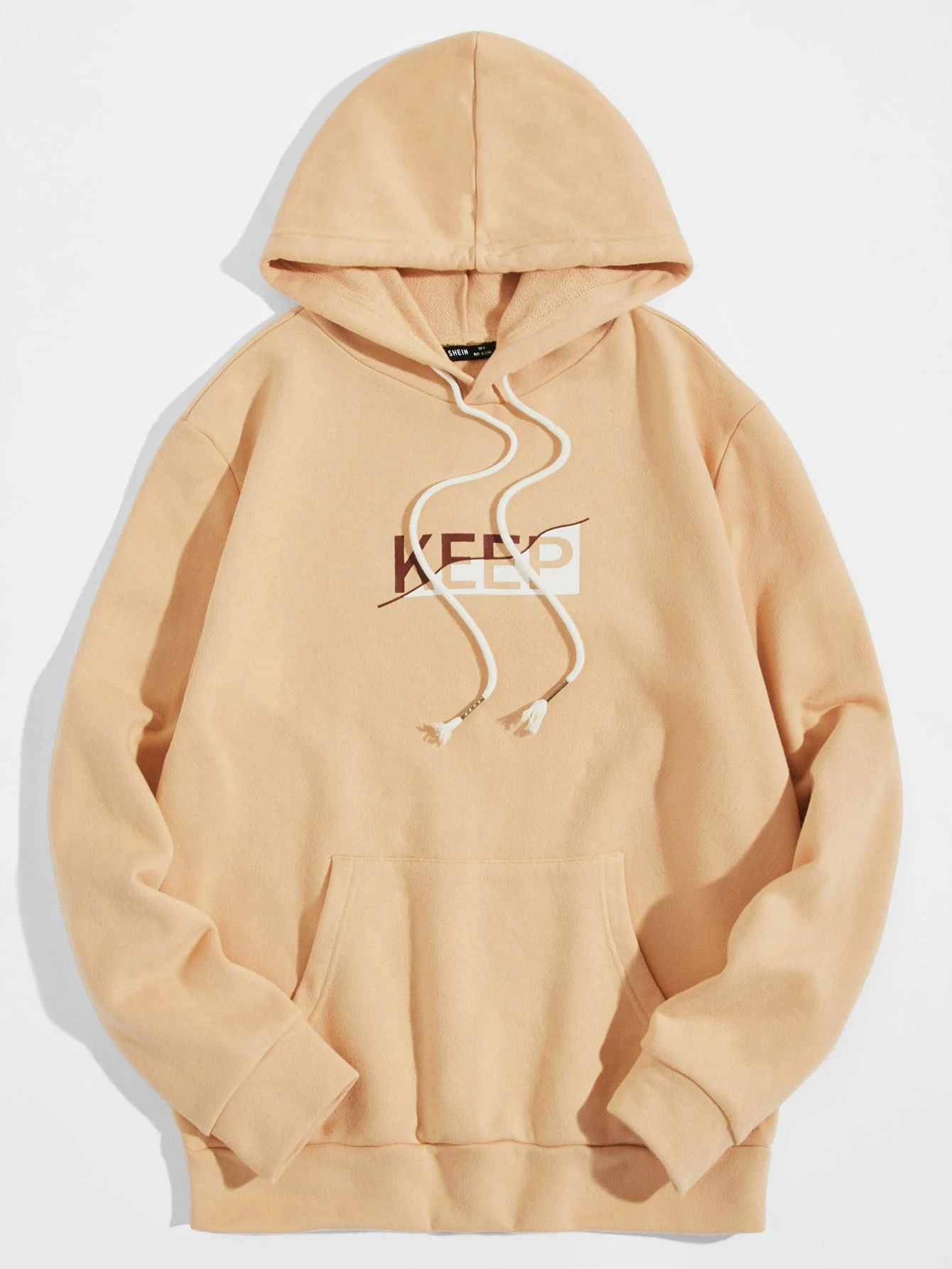 tan graphic hoodie