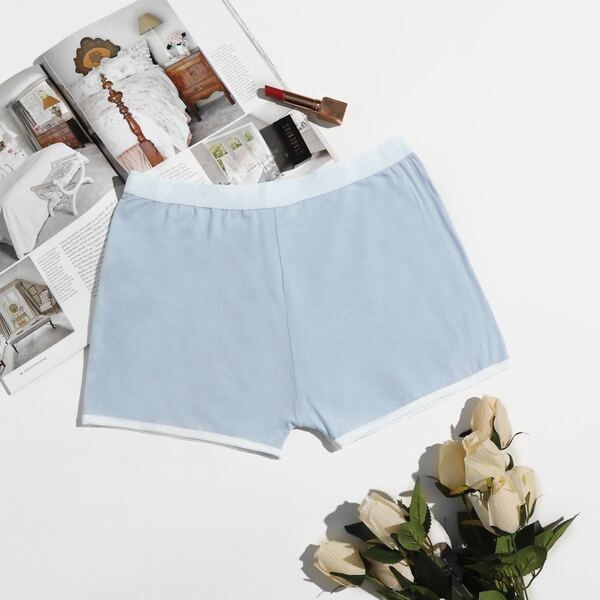 

Plus Contrast Binding Shortie, Baby blue