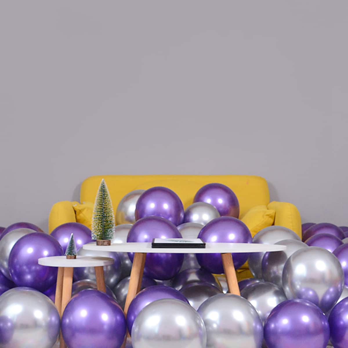 

50pcs Metallic Balloon & 1pc Ribbon, Multicolor