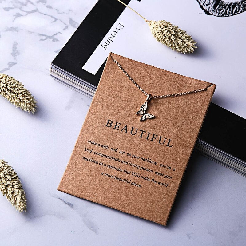 

Butterfly Pendant Necklace, Gold