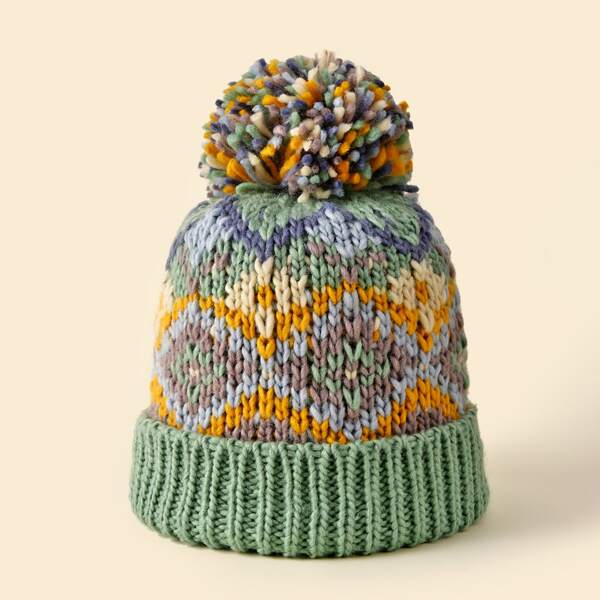 

Pom Pom Decor Beanie, Multicolor