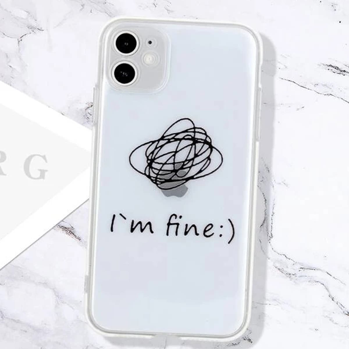 

Slogan Print Clear iPhone Case
