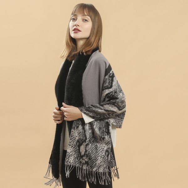 

Snakeskin Print Scarf, Multicolor