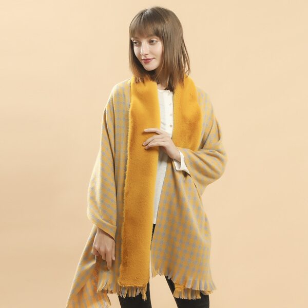 

Geometric & Plaid Pattern Scarf, Multicolor