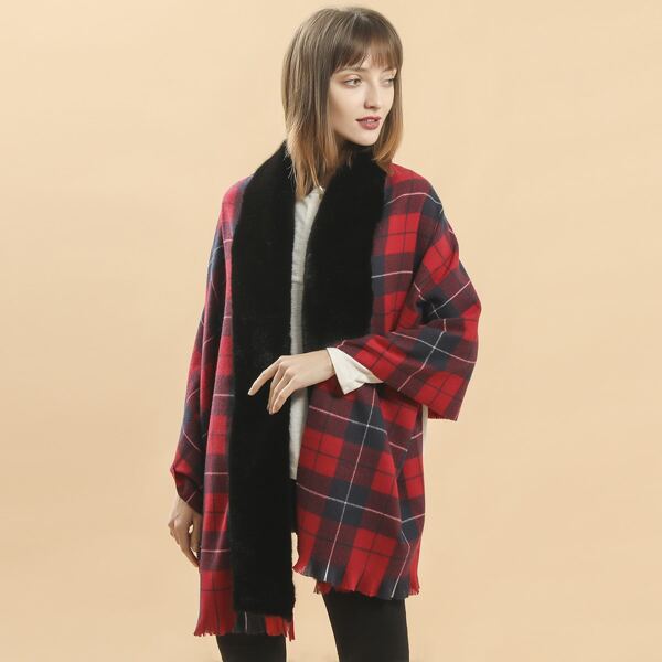

Plaid Pattern Scarf, Multicolor