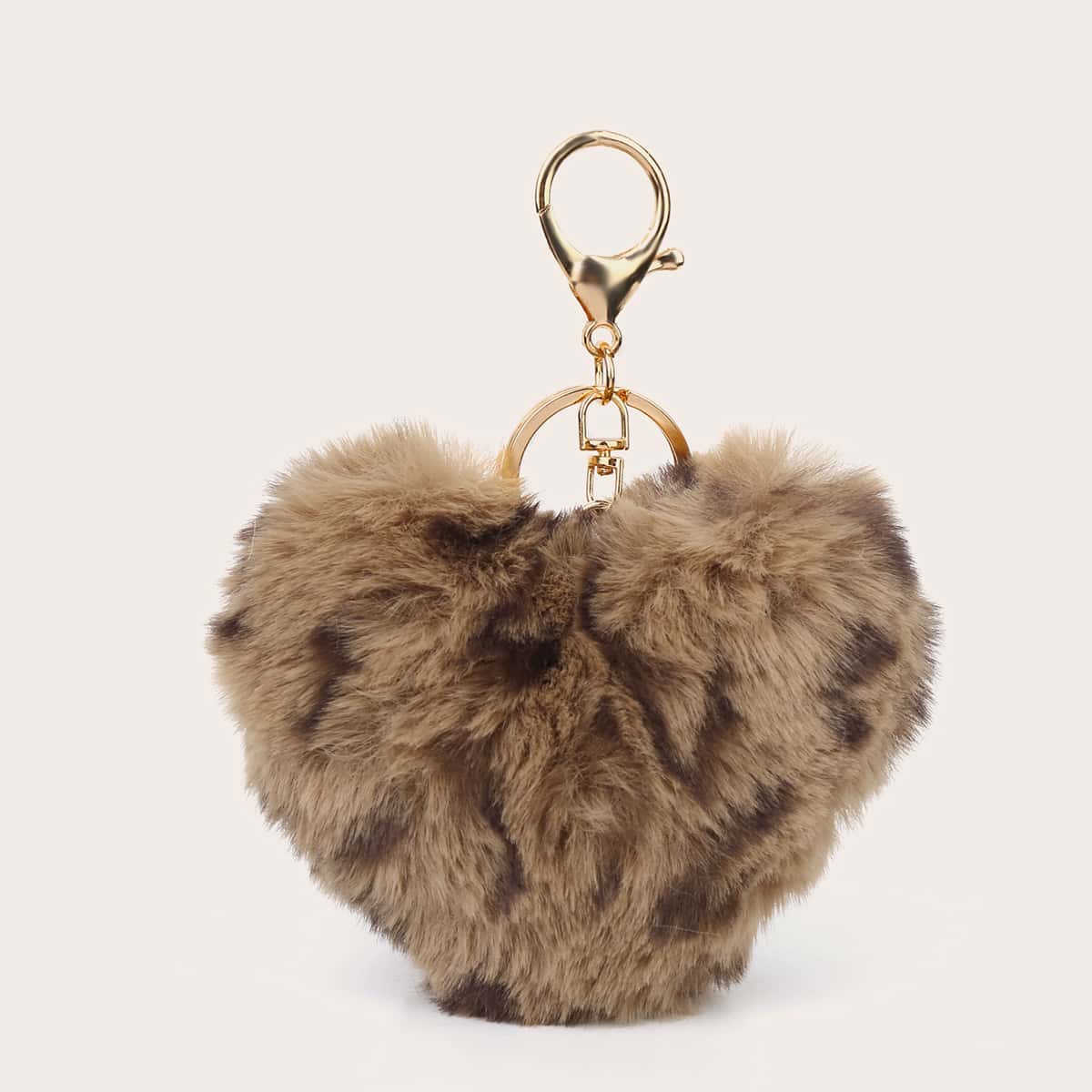 

Heart Bag Charm, Brown