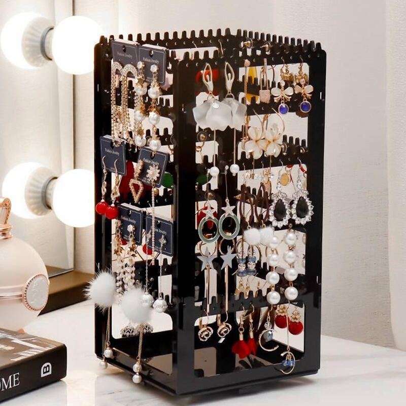 

Multi-layer Rotatable Jewelry Storage Rack, Black