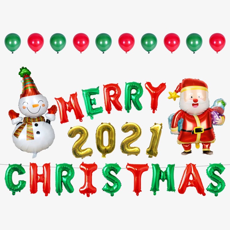 

17pcs Christmas Decoration Balloon Set, Multicolor