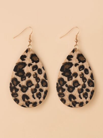 اقراط قطرة نمط الفهد