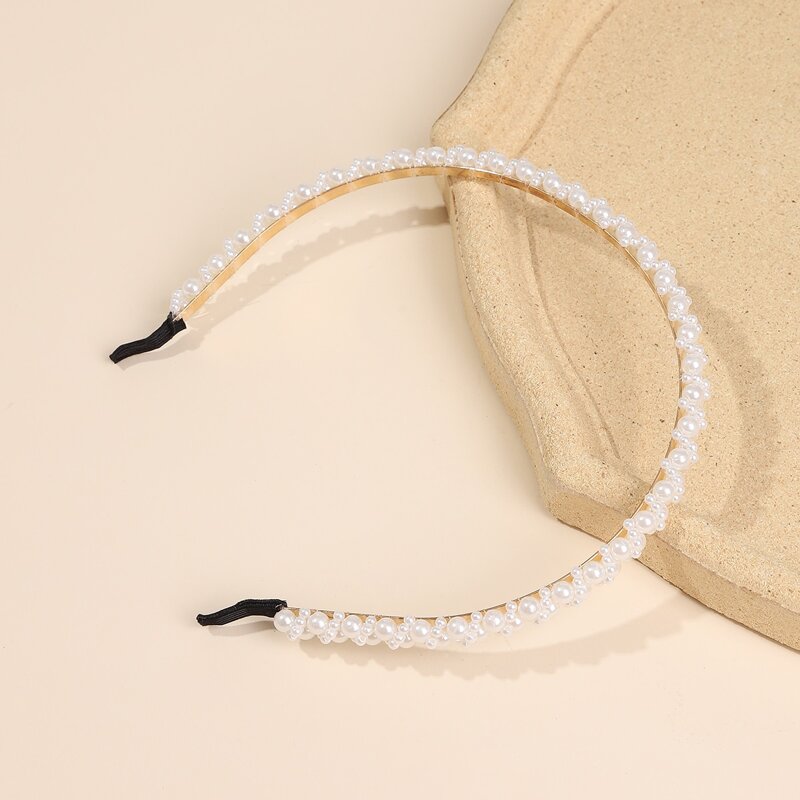 

Faux Pearl Hair Hoop, White
