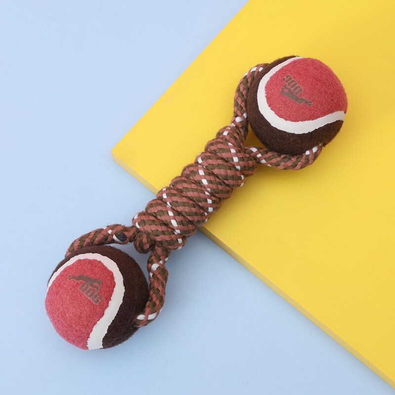 

Cotton Rope Dog Toy Ball, Red