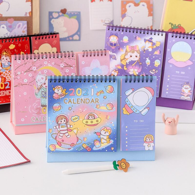 

1pc Random 2021 Desk Calendar, Multicolor