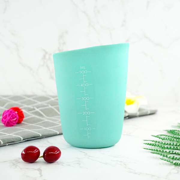 

1pc Silicone Measuring Cup, Mint blue
