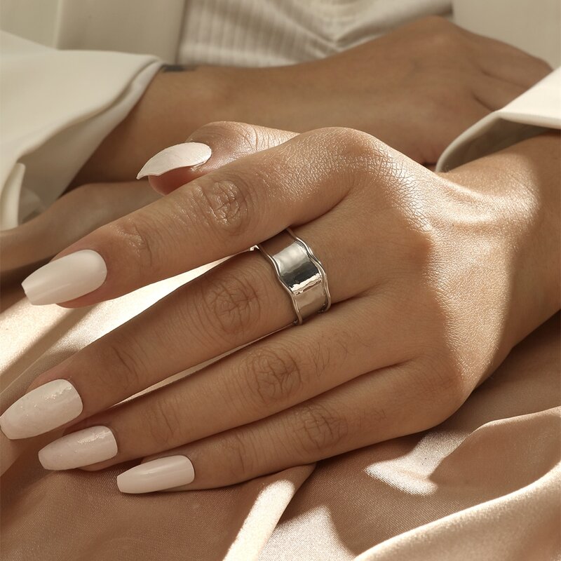 

Solid Cuff Ring, Silver