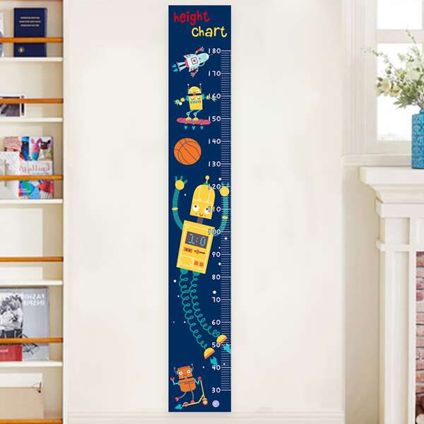

Kids Cartoon Graphic Height Measurement Sticker, Multicolor