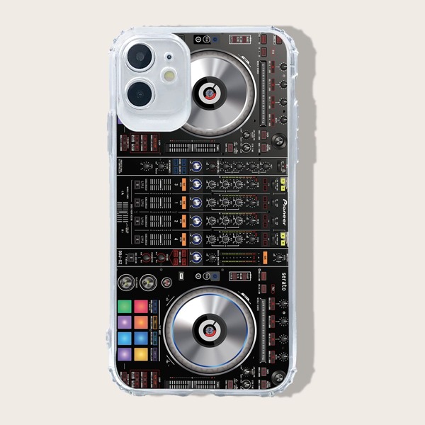 

Disc DJ Pattern iPhone Case, Black