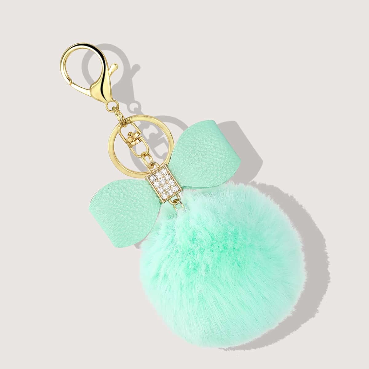 

Pom-pom Pendant Keychain, Mint green