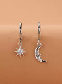 Moon Charm Drop Earrings