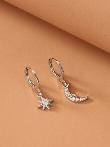 Moon Charm Drop Earrings