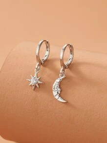 Moon Charm Drop Earrings