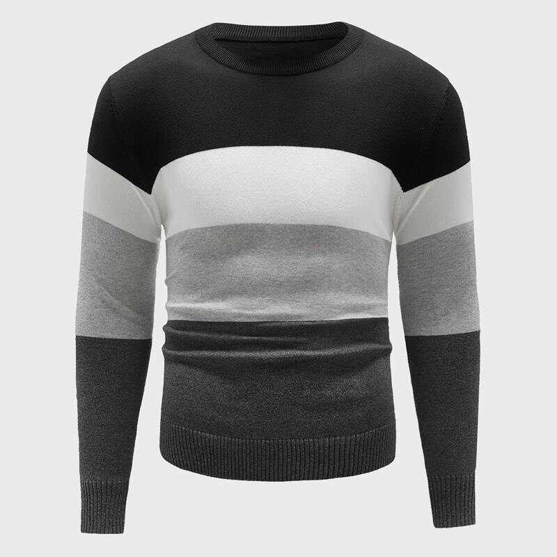 

Men Color Block Sweater, Black