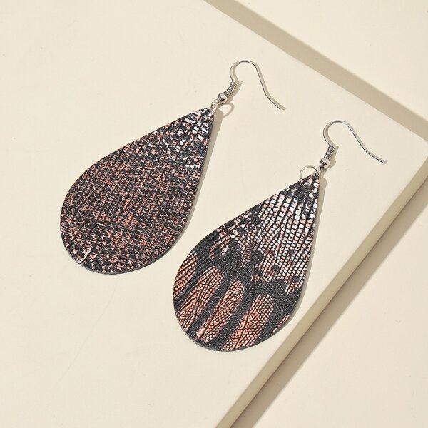 

Snakeskin Pattern Waterdrop Drop Earrings, Multicolor