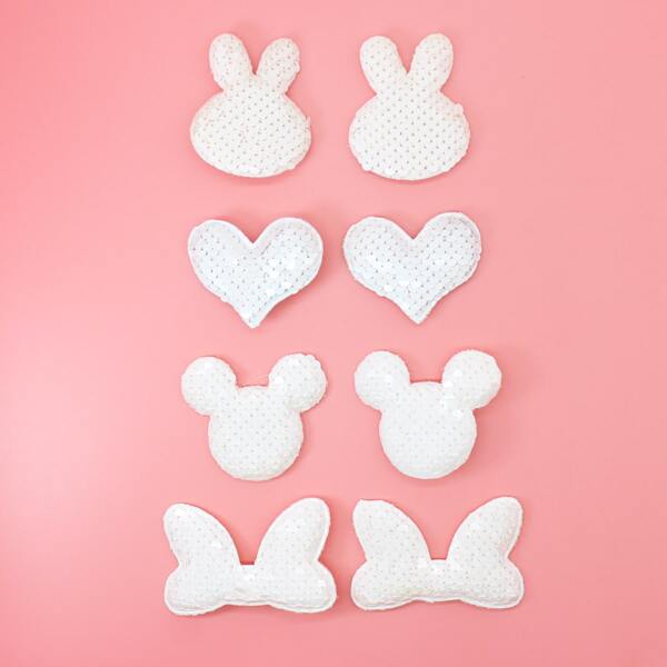 

8pcs Toddler Girls Sequin Hair Clip, White