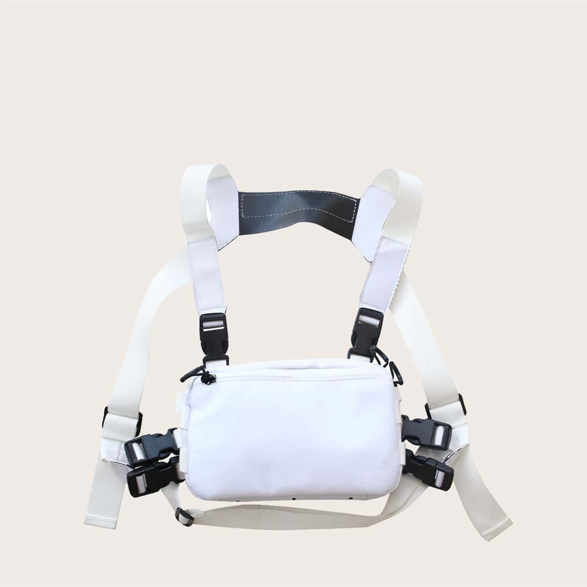 

Guys Minimalist Chest Bag, White