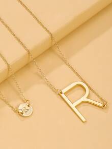 Vòng cổ & vòng tay trang trí chữ - Vàng - Xem 3