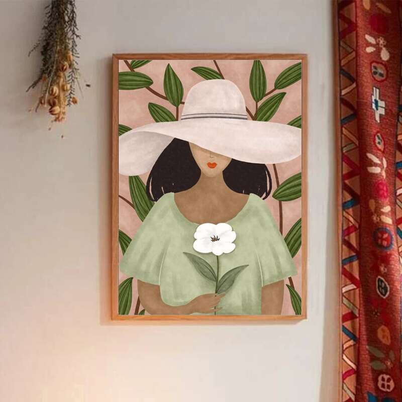 

Figure Graphic Wall Painting Without Frame, Multicolor