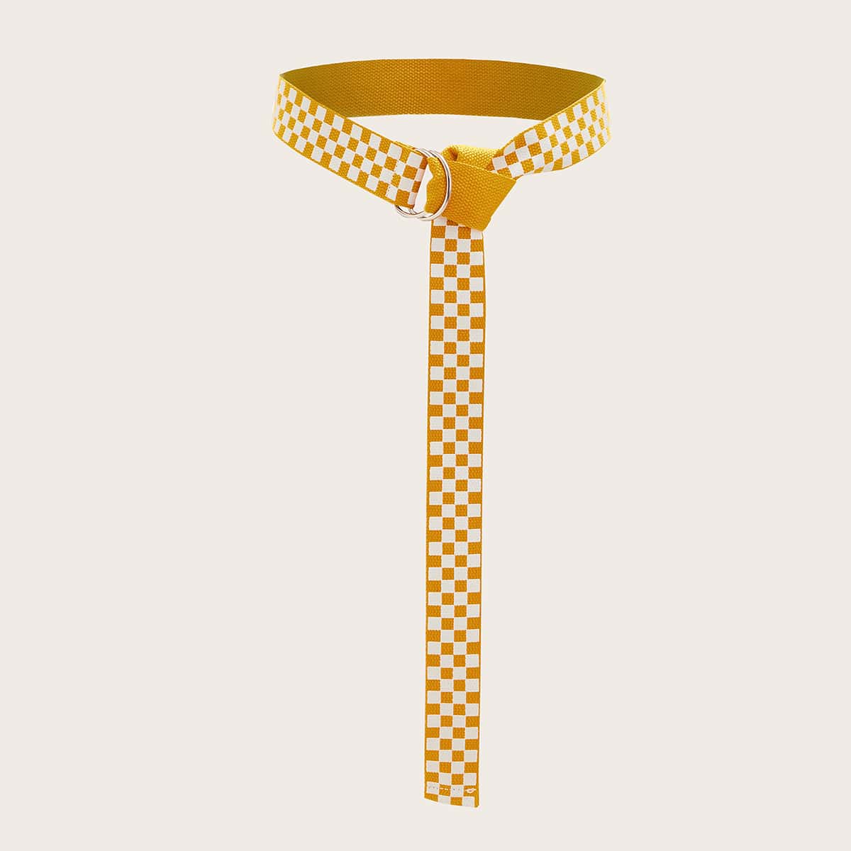 

Checkered Tape Belt, Yellow
