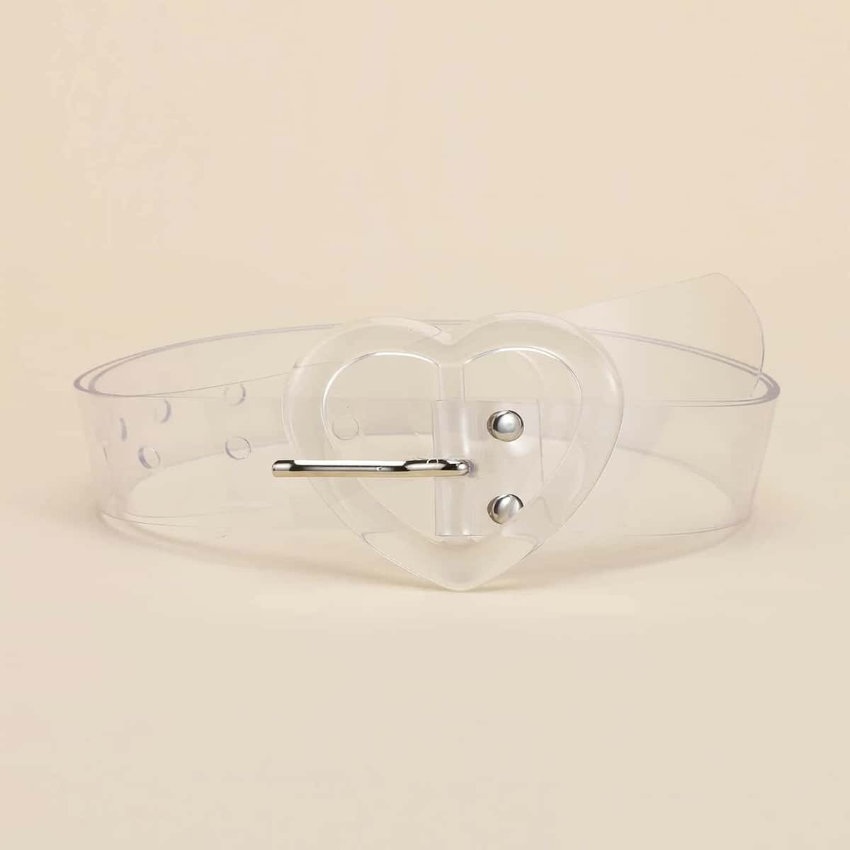 

Heart Buckle Clear Belt